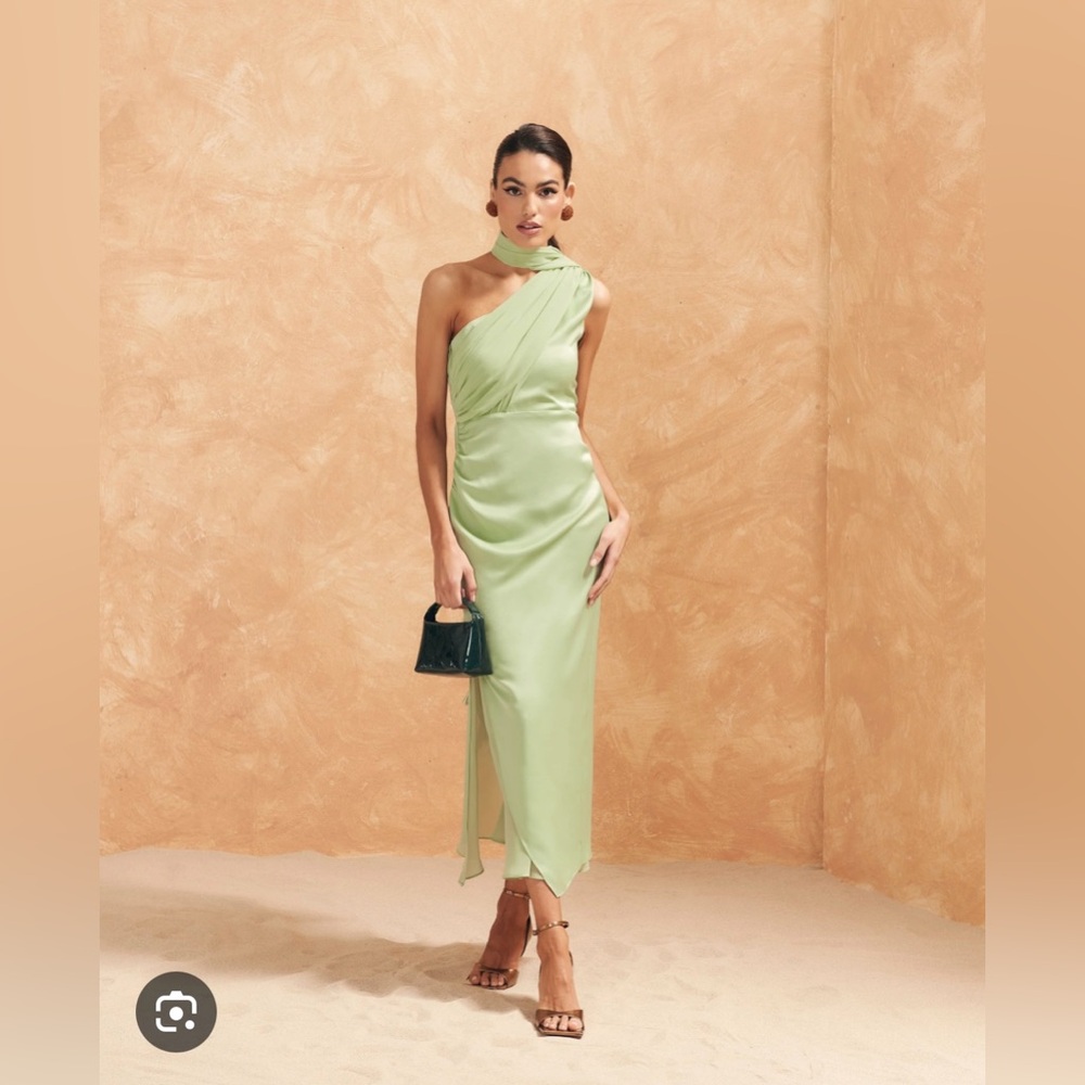 Lady Pipa (Brand from Spain) One Shoulder Casablanca Dress Mint Green Bridesmaid